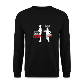 Papa Père Fille - Sweat-shirt Unisexe - noir - Devant - Alina (178cm) & Michal (187cm)