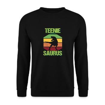 Dinosaure Dino Teeniesaurus - Sweat-shirt Unisexe - noir - Devant - Alina (178cm) & Michal (187cm)