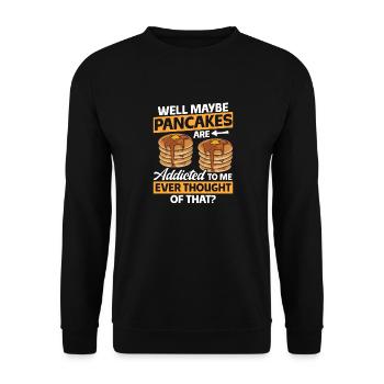 Pancake Breakfast Pancakes - Unisex Sweatshirt - black - Front - Alina (178cm) & Michal (187cm)