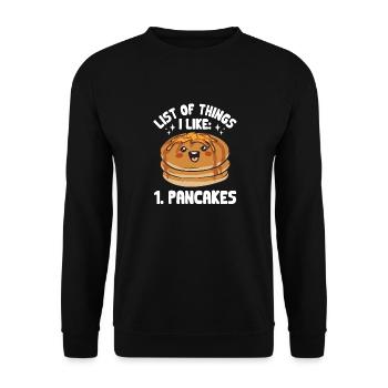 Pancake Breakfast Pancakes - Unisex Sweatshirt - black - Front - Alina (178cm) & Michal (187cm)