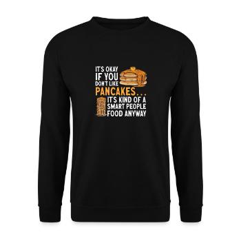 Crêpes Petit-déjeuner Crêpes - Sweat-shirt Unisexe - noir - Devant - Alina (178cm) & Michal (187cm)