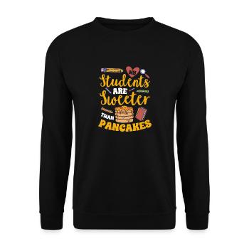 Pancake Breakfast Pancakes - Unisex Sweatshirt - black - Front - Alina (178cm) & Michal (187cm)