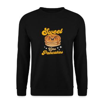 Crêpes Petit-déjeuner Crêpes - Sweat-shirt Unisexe - noir - Devant - Alina (178cm) & Michal (187cm)