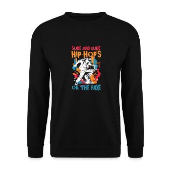Slide and Glide Hip Hop's On The Ride - Unisex Pullover - Schwarz - Vorne - Alina (178cm) & Michal (187cm)