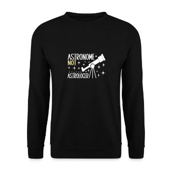 Astronom Astronomie - Unisex Pullover - Schwarz - Vorne - Alina (178cm) & Michal (187cm)