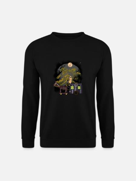 Mittelater Reise Erdnuss mystisch Kutsche Pferd - Unisex Pullover - Schwarz