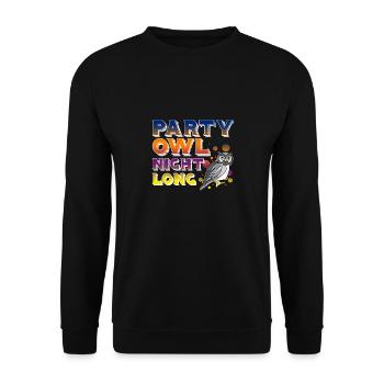 Night Owl Neon Birds Of Prey Nocturnal Bird Lover - Unisex Sweatshirt - black - Front - Alina (178cm) & Michal (187cm)