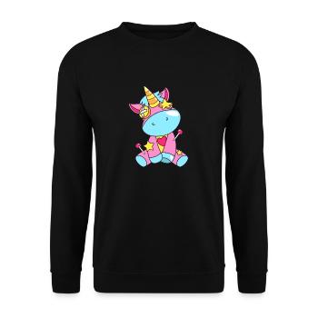 Licorne vaudou - Sweat-shirt Unisexe - noir - Devant - Alina (178cm) & Michal (187cm)