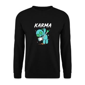 Karma vaudou - Sweat-shirt Unisexe - noir - Devant - Alina (178cm) & Michal (187cm)