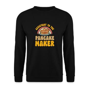 Pancake Breakfast Pancakes - Unisex Sweatshirt - black - Front - Alina (178cm) & Michal (187cm)