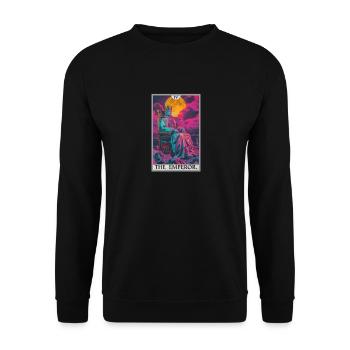 Carte de tarot L’Empereur Le Souverain - Sweat-shirt Unisexe - noir - Devant - Alina (178cm) & Michal (187cm)