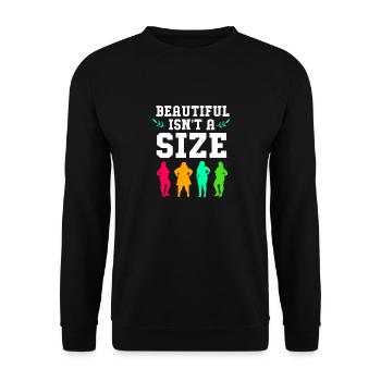 Body Positivity Feminist Feminism Feminist - Unisex Sweatshirt - black - Front - Alina (178cm) & Michal (187cm)