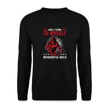 Schweißer Sagt Lustiges Schweißen Boilermaker Schweißer - Unisex Pullover - Schwarz - Vorne - Alina (178cm) & Michal (187cm)