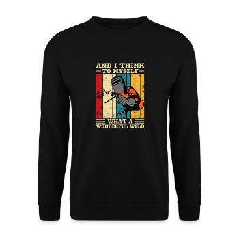 Welder Saying Funny Welding Boilermaker Welder - Unisex Sweatshirt - black - Front - Alina (178cm) & Michal (187cm)