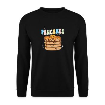 Pancake Breakfast Pancakes - Unisex Sweatshirt - black - Front - Alina (178cm) & Michal (187cm)