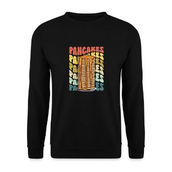 Pancake Breakfast Pancakes - Unisex Sweatshirt - black - Front - Alina (178cm) & Michal (187cm)