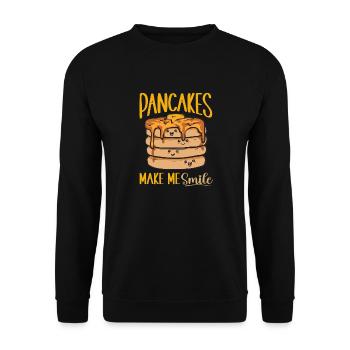 Crêpes Petit-déjeuner Crêpes - Sweat-shirt Unisexe - noir - Devant - Alina (178cm) & Michal (187cm)