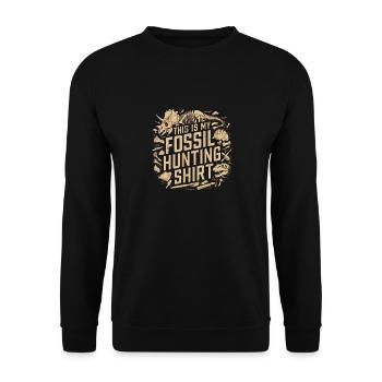 Fossil Hunter für einen Archäologe - Unisex Pullover - Schwarz - Vorne - Alina (178cm) & Michal (187cm)
