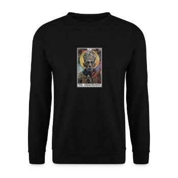 Tarotkarte The Hierophant Der Hierophant - Unisex Pullover - Schwarz - Vorne - Alina (178cm) & Michal (187cm)