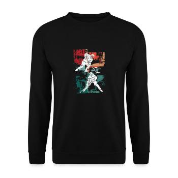 Ice Hockey Player Hockey Fan Ice Hockey Team - Unisex Sweatshirt - black - Front - Alina (178cm) & Michal (187cm)