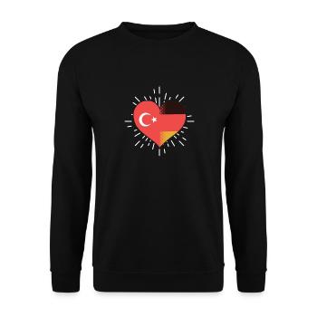 Turks Turkish Turkey - Unisex Sweatshirt - black - Front - Alina (178cm) & Michal (187cm)