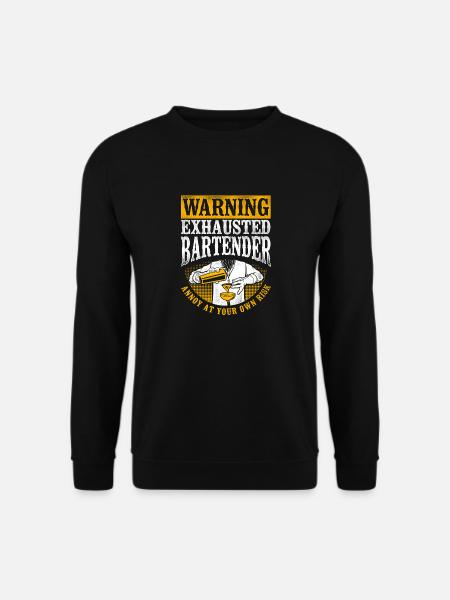 Bartender Mixologist Warning - Unisex Sweatshirt - black