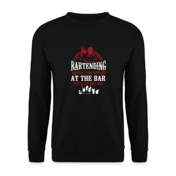 Bartender Mixologist Bartending - Unisex Sweatshirt - black - Front - Alina (178cm) & Michal (187cm)