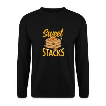 Pancake Breakfast Pancakes - Unisex Sweatshirt - black - Front - Alina (178cm) & Michal (187cm)