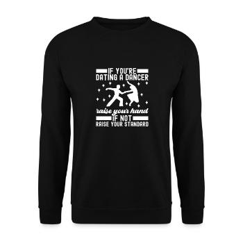 Ballsaal Tanz Ballsaaltänzer Gesellschaftstänzer - Unisex Pullover - Schwarz - Vorne - Alina (178cm) & Michal (187cm)