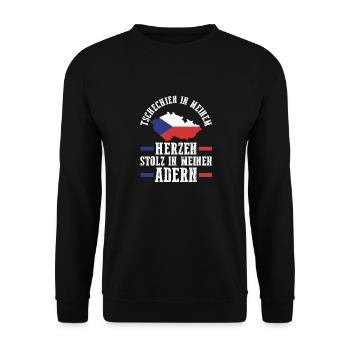 Czechs Czech Czech Republic - Unisex Sweatshirt - black - Front - Alina (178cm) & Michal (187cm)
