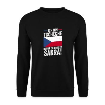 Czechs Czech Czech Republic - Unisex Sweatshirt - black - Front - Alina (178cm) & Michal (187cm)
