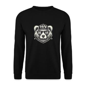 Clothing – Humorous fashion for fathers - Unisex Sweatshirt - black - Front - Alina (178cm) & Michal (187cm)