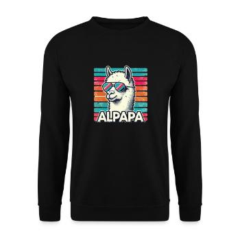 Alpapa Clothing – Fun and Trendy Fashion for - Unisex Sweatshirt - black - Front - Alina (178cm) & Michal (187cm)