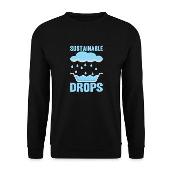 Réservoir d’eau de pluie - récupération de l’eau de pluie - Sweat-shirt Unisexe - noir - Devant - Alina (178cm) & Michal (187cm)