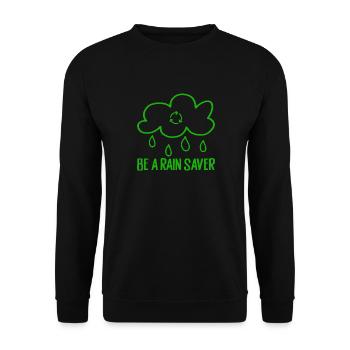 Réservoir d’eau de pluie - récupération de l’eau de pluie - Sweat-shirt Unisexe - noir - Devant - Alina (178cm) & Michal (187cm)