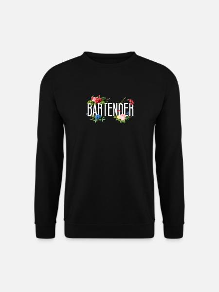 Barman Mixologue Fleurs - Sweat-shirt Unisexe - noir