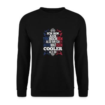 Czechs Czech Czech Republic - Unisex Sweatshirt - black - Front - Alina (178cm) & Michal (187cm)