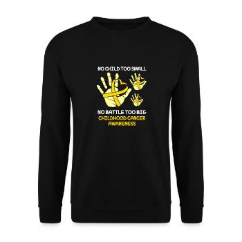 Enfant Cancer Survivant du Cancer - Sweat-shirt Unisexe - noir - Devant - Alina (178cm) & Michal (187cm)