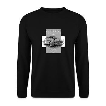 Classic Car - Vintage Design - Classic Car - Unisex Sweatshirt - black - Front - Alina (178cm) & Michal (187cm)