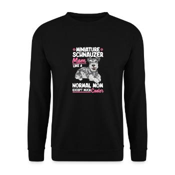 Zwergschnauzer Hund Schnauzer - Unisex Pullover - Schwarz - Vorne - Alina (178cm) & Michal (187cm)