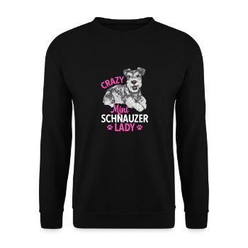 Schnauzer nain Chien Schnauzer - Sweat-shirt Unisexe - noir - Devant - Alina (178cm) & Michal (187cm)