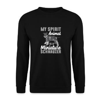 Schnauzer nain Chien Schnauzer - Sweat-shirt Unisexe - noir - Devant - Alina (178cm) & Michal (187cm)