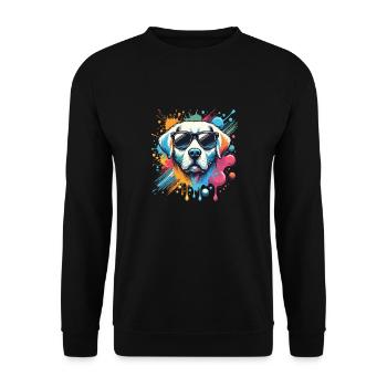 Funny Dog Clothes – Trendy Fashion for Dogs - Unisex Sweatshirt - black - Front - Alina (178cm) & Michal (187cm)