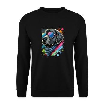 Funny Dog Clothes – Trendy Fashion for Dogs - Unisex Sweatshirt - black - Front - Alina (178cm) & Michal (187cm)