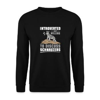 Schnauzer nain Chien Schnauzer - Sweat-shirt Unisexe - noir - Devant - Alina (178cm) & Michal (187cm)