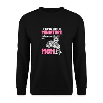 Schnauzer nain Chien Schnauzer - Sweat-shirt Unisexe - noir - Devant - Alina (178cm) & Michal (187cm)