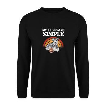 Schnauzer nain Chien Schnauzer - Sweat-shirt Unisexe - noir - Devant - Alina (178cm) & Michal (187cm)