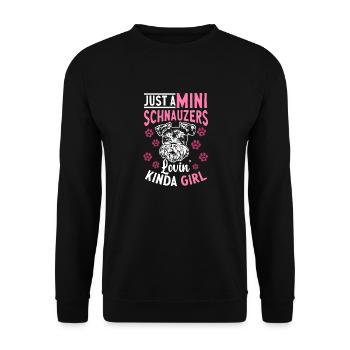 Schnauzer nain Chien Schnauzer - Sweat-shirt Unisexe - noir - Devant - Alina (178cm) & Michal (187cm)