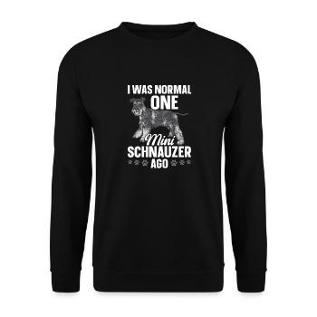 Schnauzer nain Chien Schnauzer - Sweat-shirt Unisexe - noir - Devant - Alina (178cm) & Michal (187cm)