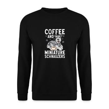 Schnauzer nain Chien Schnauzer - Sweat-shirt Unisexe - noir - Devant - Alina (178cm) & Michal (187cm)